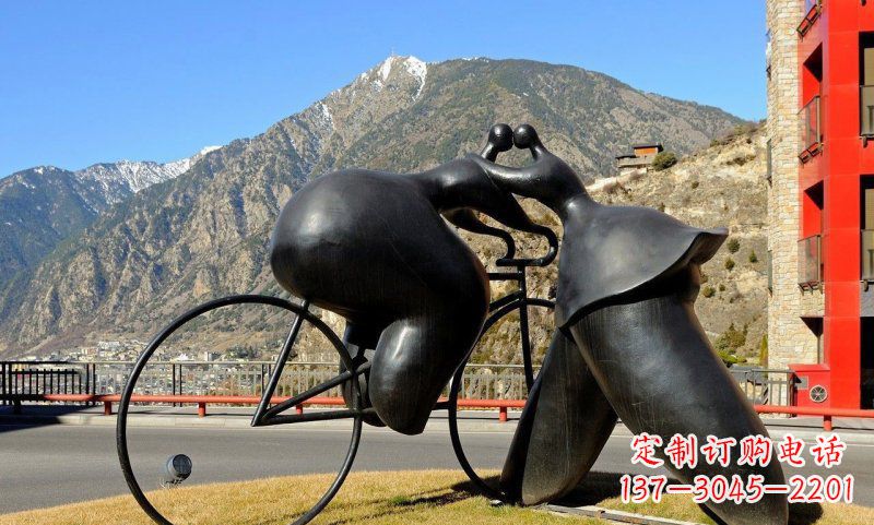湖南铸铁自行车雕塑