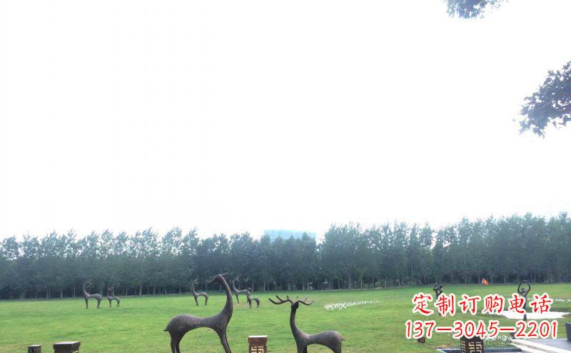 湖南定制铜动物雕塑 – 小鹿