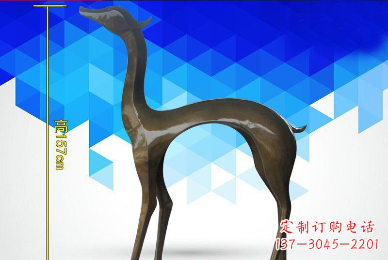 湖南铜质雕刻小鹿雕