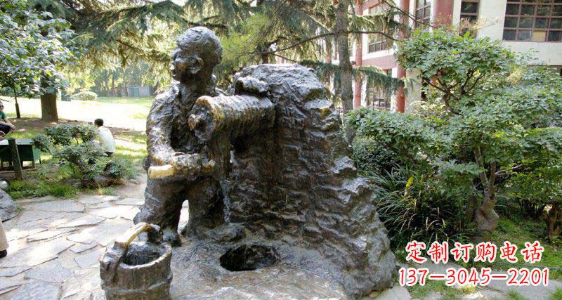 湖南春洋定制铜雕男孩雕塑