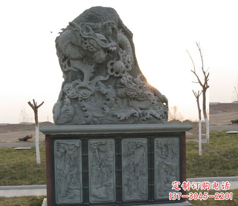 湖南精美的大理石龙雕塑