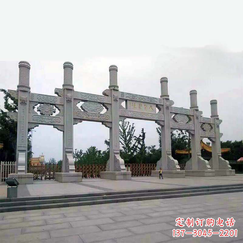 湖南公园大门五门无楼牌坊