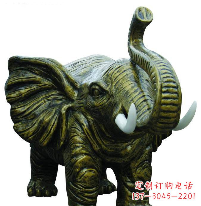 湖南精美的铜大象雕塑