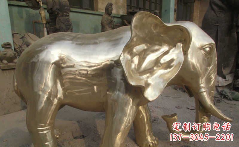 湖南中领雕塑精美的大象铜雕