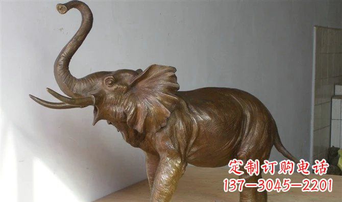 湖南优雅大象招财铜雕