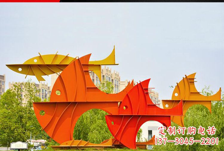 湖南大型不锈钢鲤鱼雕塑