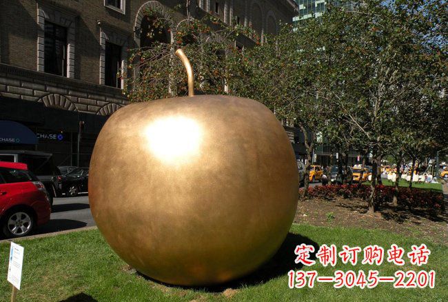 湖南大型铜雕苹果雕塑