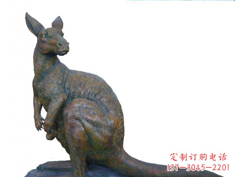 湖南精致工艺铜袋鼠雕塑