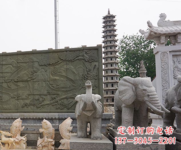 湖南艺术级大象石雕