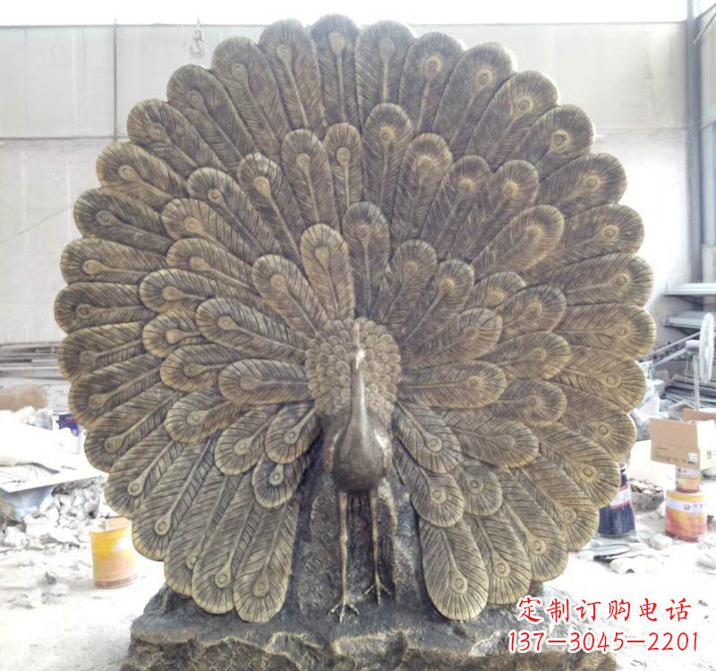湖南艺术设计精美铜孔雀雕塑