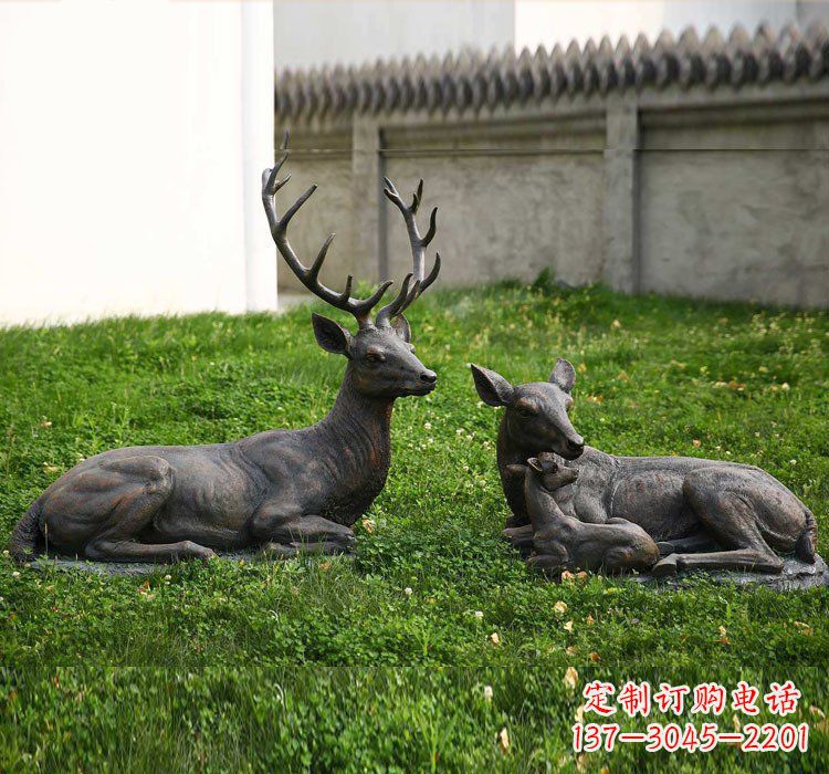 湖南精美梅花鹿铜雕
