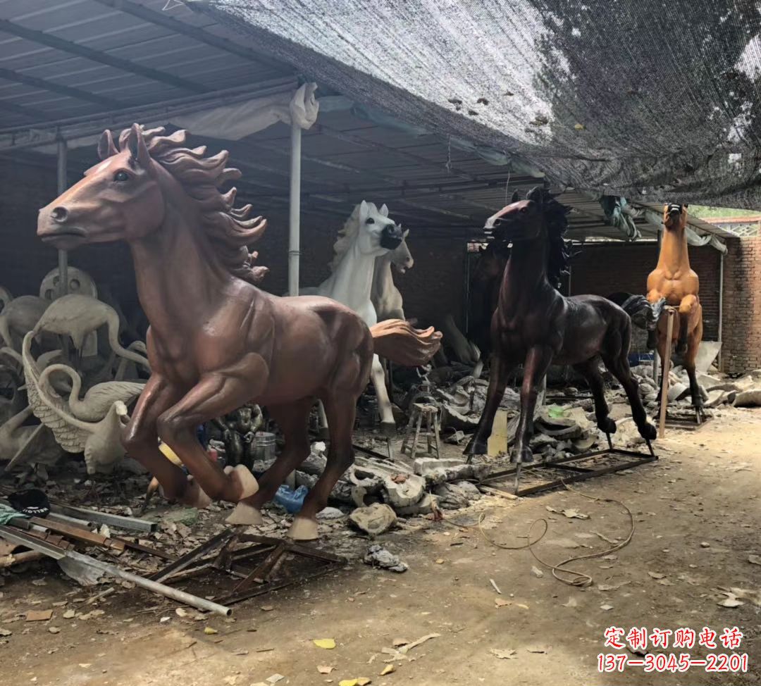 湖南精美马头铜雕塑