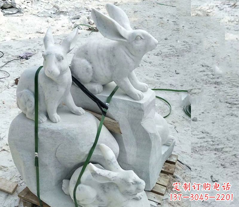 湖南活泼可爱的兔子雕塑