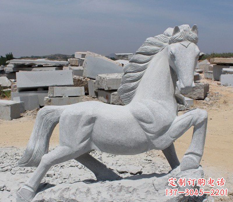湖南公园动物小马雕塑