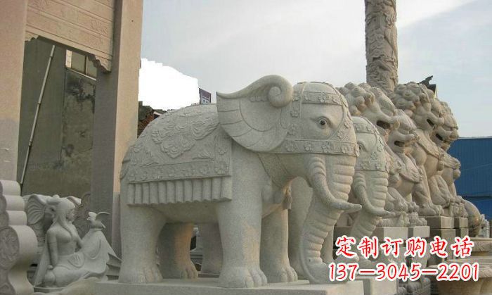 湖南产品名称优雅雕塑大象招财雕塑