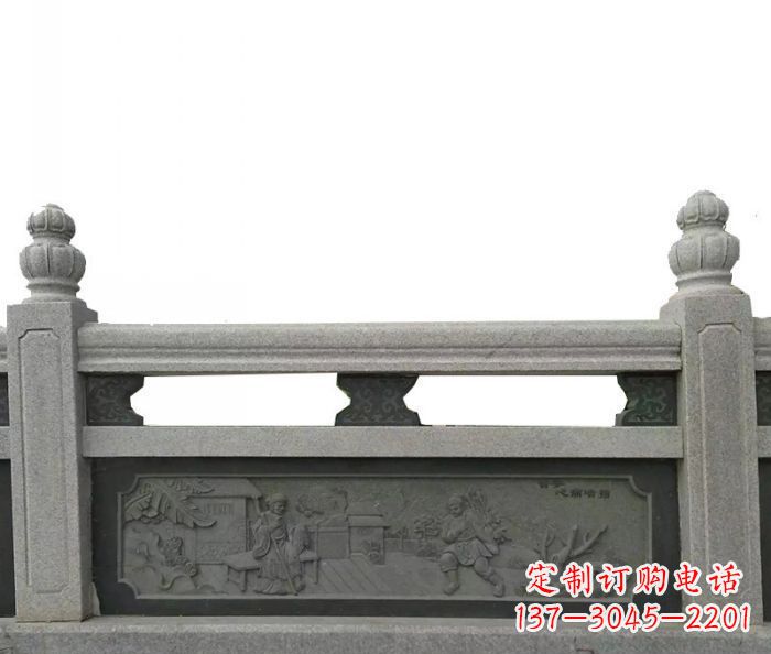 湖南中领雕塑艺术品-公园仿古石雕栏板