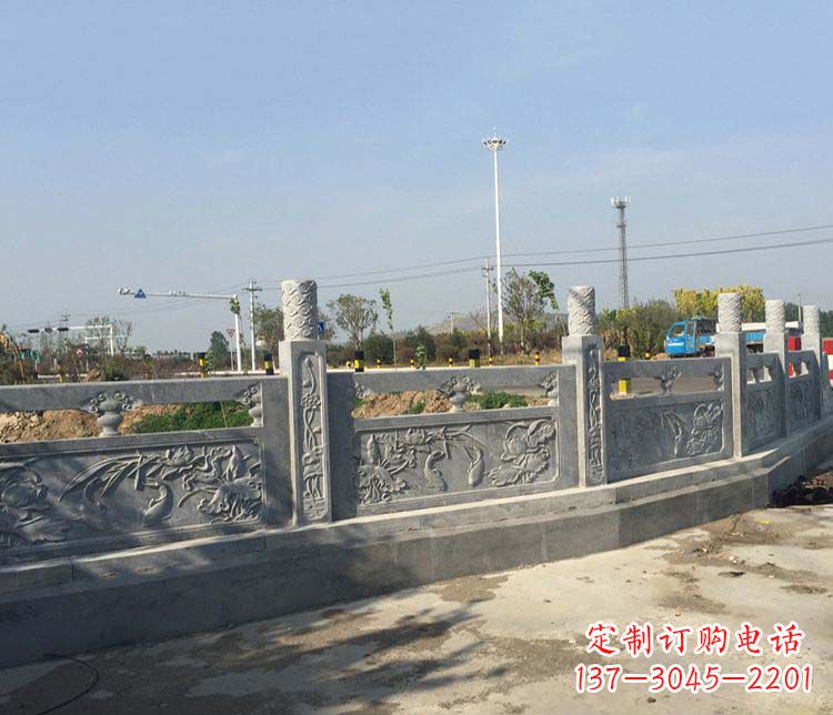 湖南公园仿古石栏板景观石雕 (4)