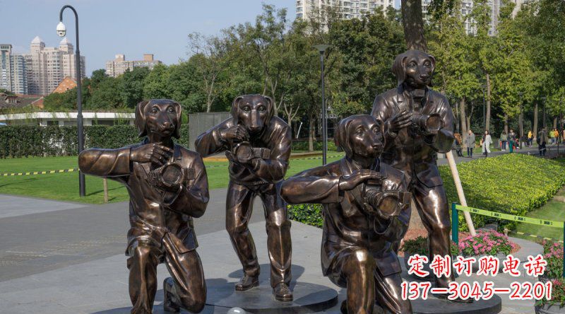 湖南公园装饰雕塑——可爱活泼的狗雕塑