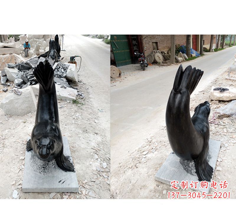 湖南公园海豚景观石雕