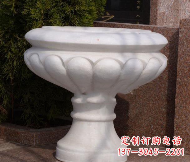湖南中领雕塑——汉白玉花盆石雕