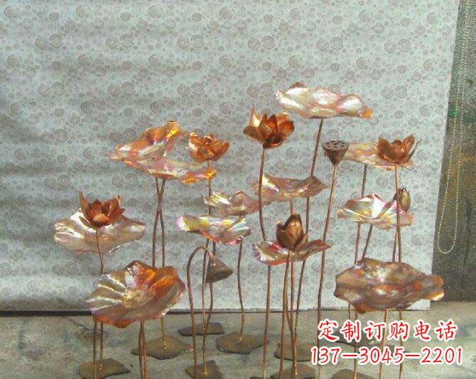 湖南荷花风情铜雕