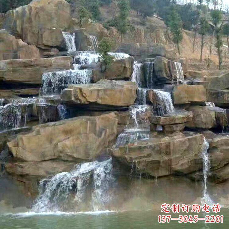 湖南中领雕塑公园假山流水景观雕塑