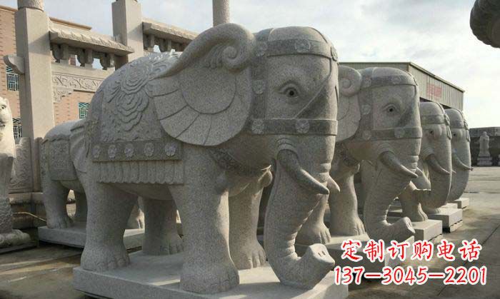 湖南庄严雄伟的大象石雕
