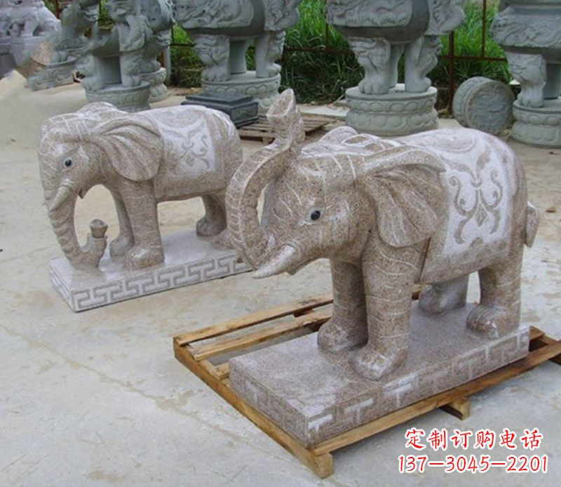 湖南精美大象雕塑