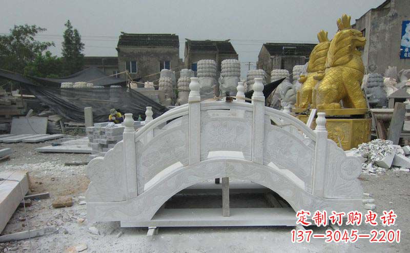 湖南精美的大理石拱桥雕塑