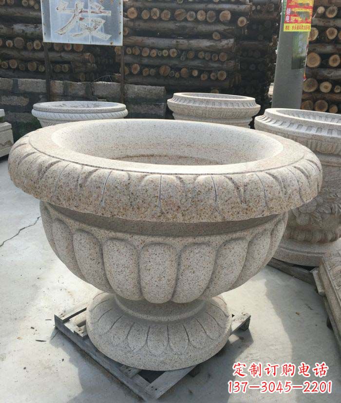 湖南高质量大理石花盆石雕