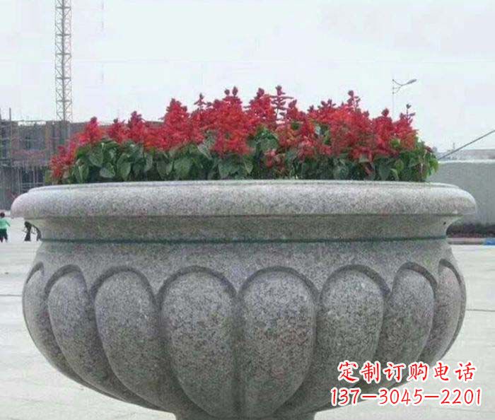 湖南精美大理石花盆雕塑