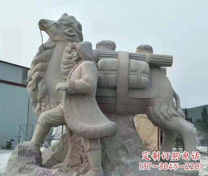湖南公园景观大理石骆驼石雕