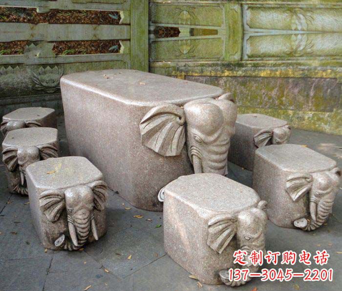 湖南精美小象大理石雕塑