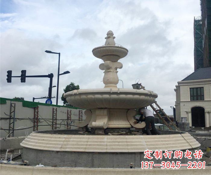 湖南公园景观大型喷泉石雕