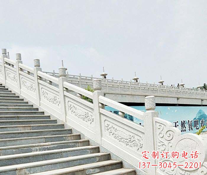 湖南精美绝伦的汉白玉石栏板雕塑