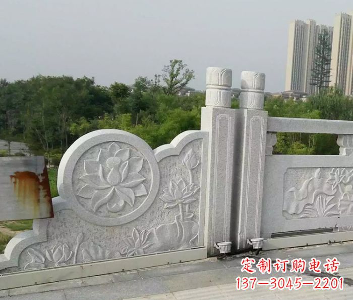湖南汉白玉石雕栏板