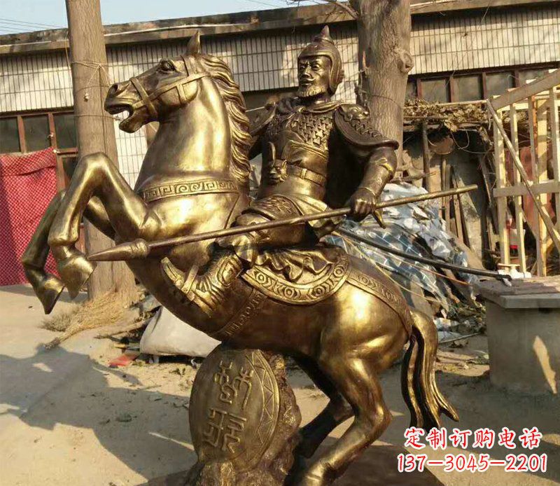 湖南高雅精美的骑马铜雕
