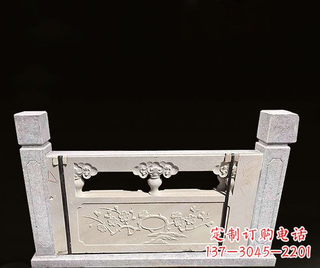 湖南梅花浮雕石栏板雕塑