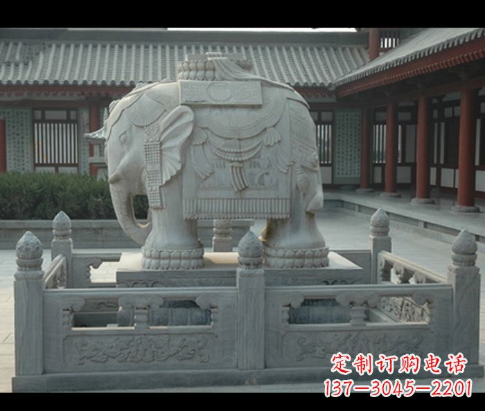 湖南用大象雕塑彰显田园风情