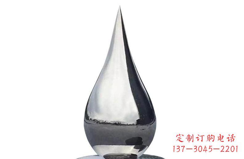 湖南精湛打造,完美之作——不锈钢镜面水滴雕塑