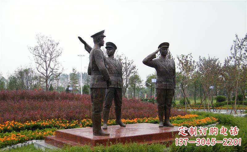 湖南金属警察雕塑——荣耀守护社会治安!