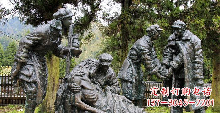 湖南红军铜雕，宣扬时代之精神