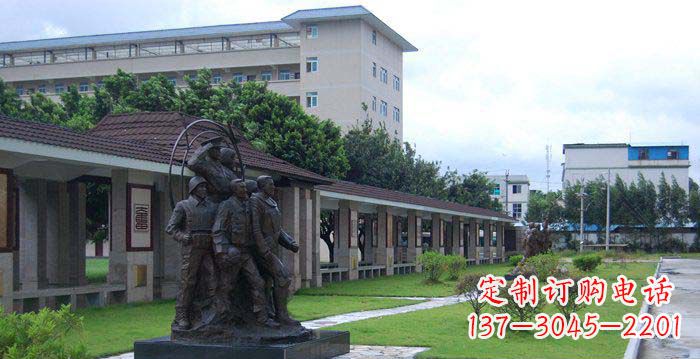 湖南风采勇猛军人铜雕
