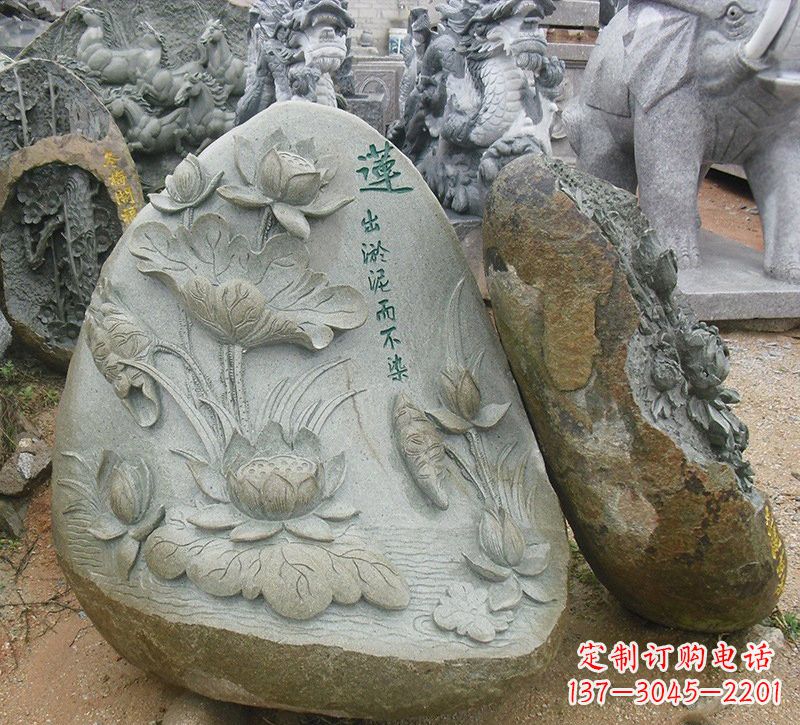 湖南以莲花为灵感的浮雕艺术