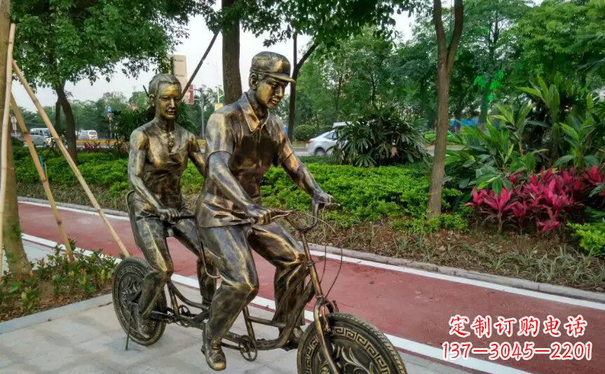 湖南集休闲、健身、艺术於一体的自行车雕塑