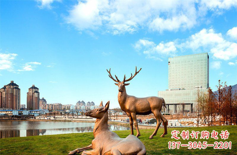 湖南优质精美羚羊铜雕塑