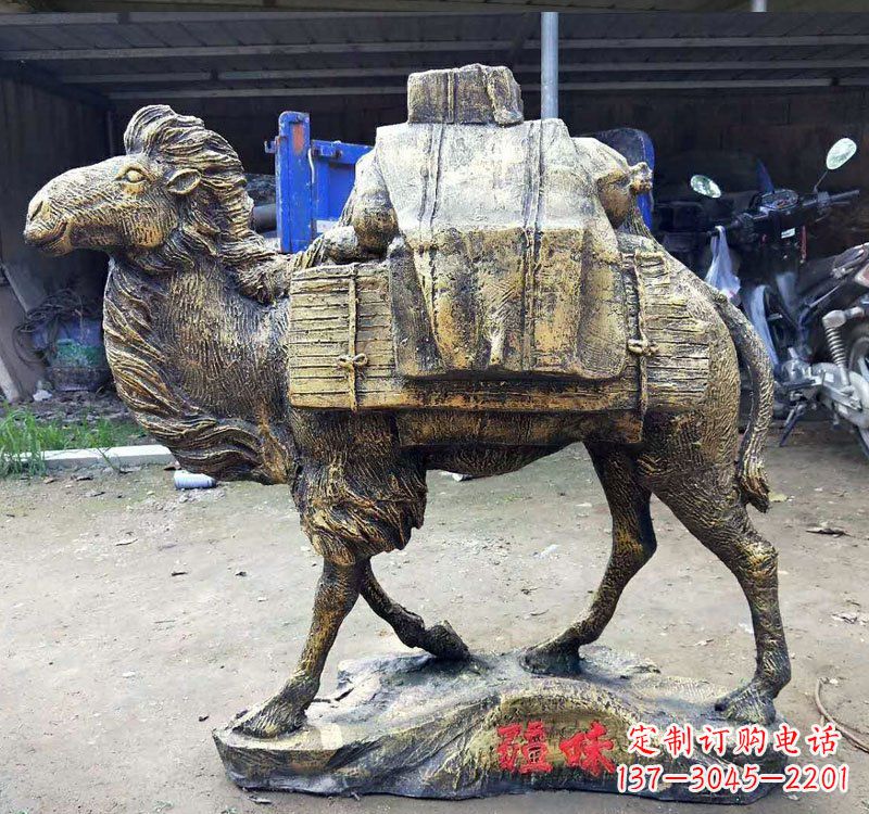 湖南公园骆驼铜雕