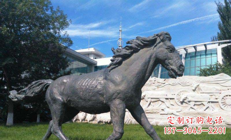 湖南马动物铜雕塑