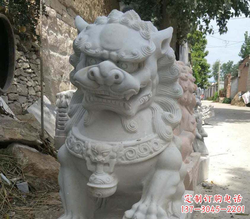 湖南中领雕塑母子狮子石雕