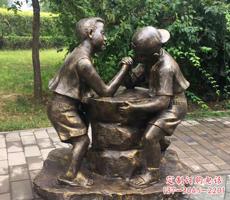 湖南童心盎然儿童铜雕